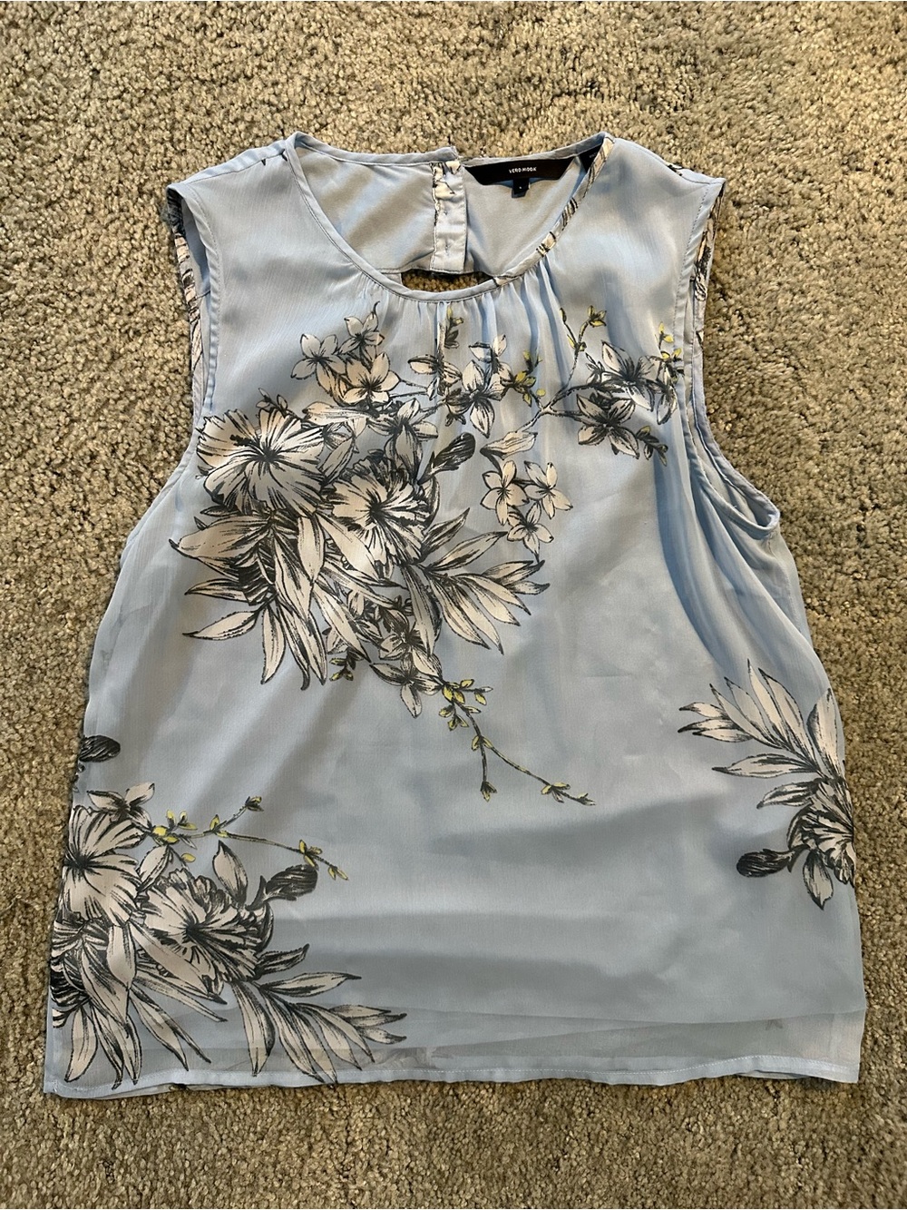 Vero Moda Light Blue Floral Sleeveless Camisole